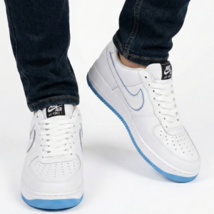 Zapatillas-Nike-Air-Force-1-White-And-Blue-Outline